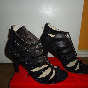 Sexxy Suede and Rhinestones 3" dress sandals